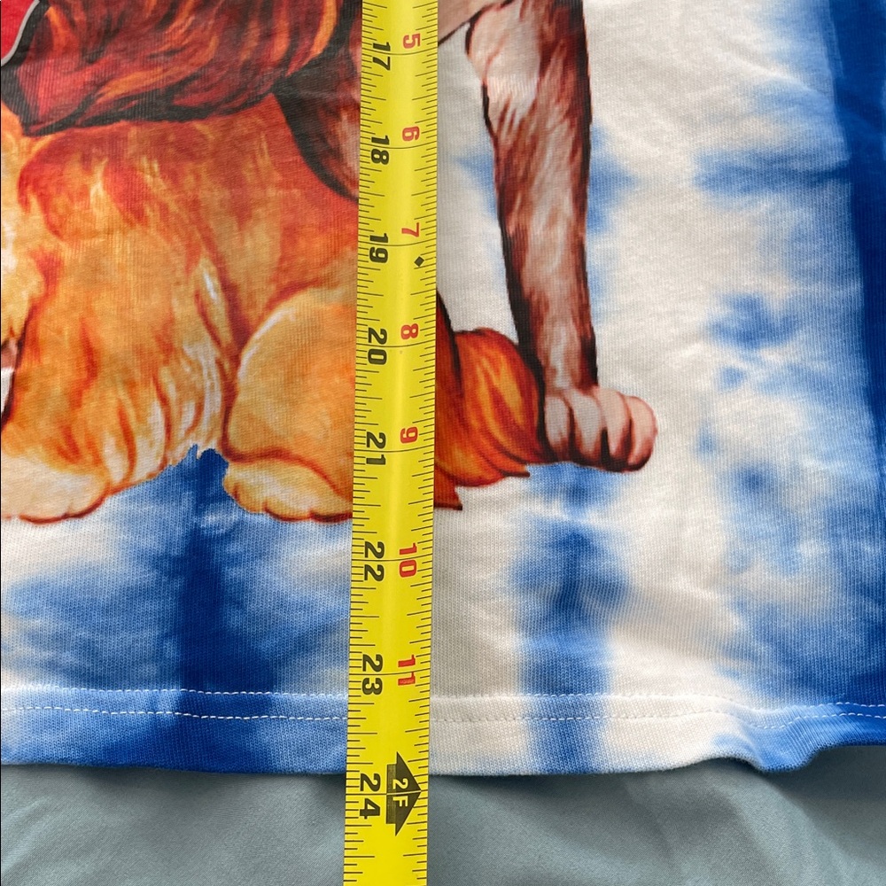 Disney Lady and the Tramp Tie-Dye Tee - Blue & White 2X New without Tags - Picture 9 of 11